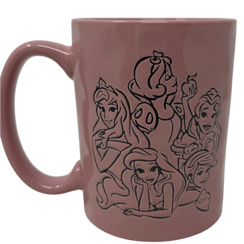 Disney Princess Coffee Mug 15oz Pink Ceramic